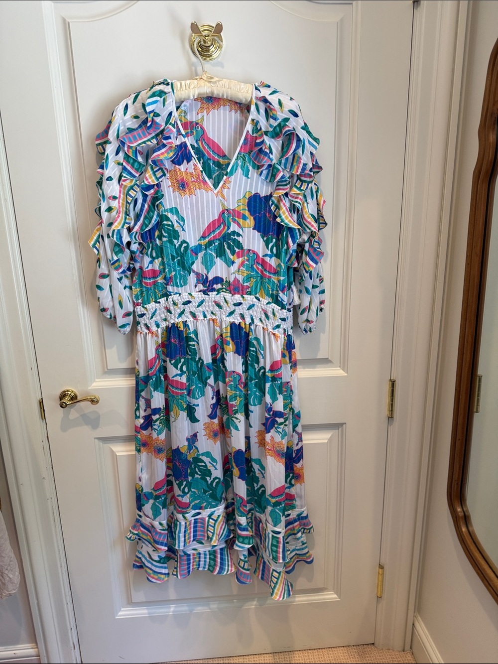 Girls' Floral Ruffle Dress - Multicolor